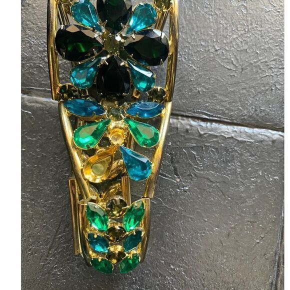 Gorgeous Vintage Emerald Green and Romance Rust Brown SET of 2, Stamped - Picture 4 of 7